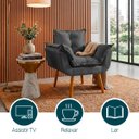 Ver imagem 5 de Kit 2 Poltronas Decorativas Reforçadas para Sala Alice para Recepção Manicure Escritório Suede