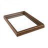Bandeja de Madeira com Espelho Bisotê Prateado 35cmx17cm Radica Rojemac - 1