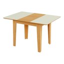 Ver imagem 3 de Mesa de Jantar Quadrada Extensível 90/127cm 100% MDF Carvalho Rose/ Off White - Dalla Costa