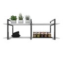 Ver imagem 2 de Prateleira Industrial Nichos Cozinha Branco Off White Suporte Industrial Suspensa