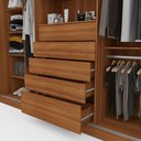 Ver imagem 2 de Guarda Roupa Casal Luxo Florença 100% MDF c/ 3 Portas de Correr 5 Gavetas -Trilhos em Alumínio - Lua