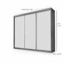 Ver imagem 6 de Guarda Roupa Casal Luxo Florença 100% MDF c/ 3 Portas de Correr 5 Gavetas -Trilhos em Alumínio - Lua