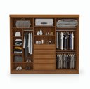 Ver imagem 3 de Guarda Roupa Casal Luxo Florença 100% MDF c/ 3 Portas de Correr 5 Gavetas -Trilhos em Alumínio - Lua