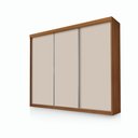 Ver mais imagens de Guarda Roupa Casal Luxo Florença 100% MDF c/ 3 Portas de Correr 5 Gavetas -Trilhos em Alumínio - Lua