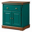 Ver imagem 3 de Balcão Manchester 2 Portas 1 Gaveta 89 X 90 X 45 Cm (a X L X P) - Cor Verde Musgo/imbuia Glazer