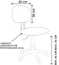 Ver imagem 3 de Cadeira Executiva Giratoria Zeus - Tecido J.Serrano - Vermelho