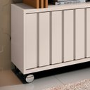 Ver imagem 3 de Rack Bancada Sala Estar Tv até 50 Polegadas Porta Ripada 1 Prateleira e 5 Rodízios Briz 1.3 Hb Móvei