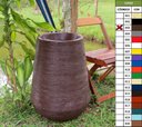 Ver imagem 2 de Vaso Planta 65x35 Egípcio Rústico Polietileno - MARROM CAFE 003