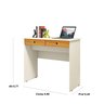 Escrivaninha Mesa de Computador 2 Gavetas Cor Off White / Nature - Comprar Móveis em Casa - 2