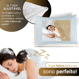 Kit 3 Travesseiros La Luna Anatômico 100% Fibra de Silicone Importada e Antialérgica - 5