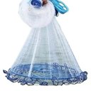 Ver imagem 7 de Rede Pesca Tarrafa Chinesa 3 Metros Pescaria Multifilamento Peixe Tilapia Robalo Tainha Malha 4 Leva