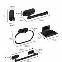 Ver imagem 2 de Kit Banheiro Acessórios Suporte Inox Autoadesivo com 5 Peças