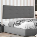 Ver imagem 3 de Cabeceira Painel Casal 1,40m Berlim Suede Cinza