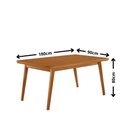Ver imagem 4 de Mesa de Jantar Copper 180cm Tampo MDF Canto Copo Laminado e 6 Cadeiras Yasmin