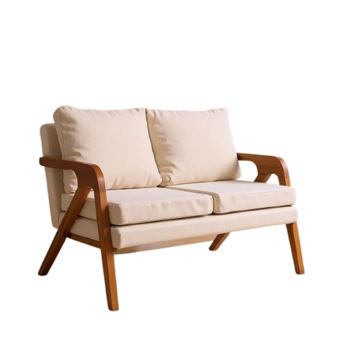 Poltrona Decorativa Sala Estar Bella 2 Lugares:corino Premium