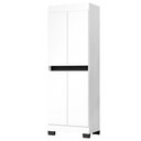Ver imagem 2 de Armário Multiuso Escritório Quarto 4 Portas Toquio Branco com Preto - Rede Móveis