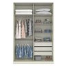 Guarda Roupa Modulado Predileto 2 Portas Deslizantes Areia/Jequitibá com Espelho - Móveis Henn - 2