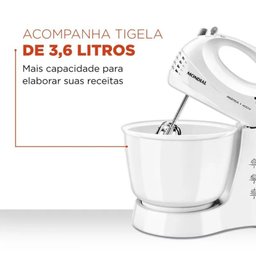 Batedeira Mondial Prática 400w B-44-w 3,6l Branco (127v) - 3