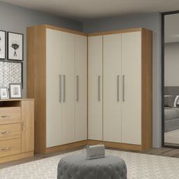 Roupeiro Modulado Selene de Canto 6 Portas 6 Gavetas - 1