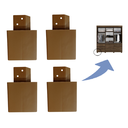 Ver imagem 1 de Kit 4 Pés Guarda Roupas Armários Roupeiros Marrom Fox