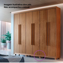 Ver imagem 2 de Kit 4 Pés Guarda Roupas Armários Roupeiros Marrom Fox