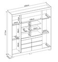 Ver imagem 2 de Guarda Roupa Casal 4 Portas, Espelho e 6 Gavetas Cádis - Branco