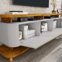 Ver imagem 3 de Rack para Tv até 75 Polegadas Guarapari 3 Portas Naturalle/off White - Móveis Bechara