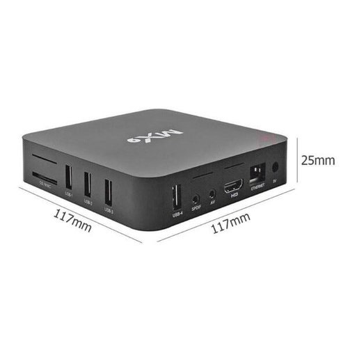 Receptor Smart TV Box TV 4K Mx9 4K Android 9.0 2Gb/16Gb 1 HDMI 4 USB Rede  Sd/Mmc