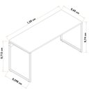 Ver imagem 2 de Kit 2 Escrivaninhas Mesas De Escritório 150 M18 Preto