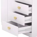 Ver mais imagens de Guarda Roupa Cômoda com Espelho 120cm Cristal Flex Branco - Vila Rica