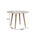 Ver imagem 2 de Mesa de Jantar Redonda Turmalina 4 Lugares Pés Palito Branco Clean com Vidro - Rv Móveis