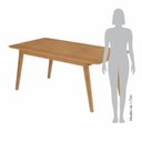 Ver imagem 5 de Escrivaninha Mesa de Escritório Elegance MDF Pés em Madeira Maciça 80cm Marrom Cinamomo