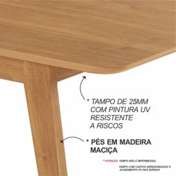 Escrivaninha Mesa Escritório Madeira Maciça Elegance - 4