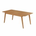 Ver imagem 2 de Escrivaninha Mesa de Escritório Elegance MDF Pés em Madeira Maciça 80cm Marrom Cinamomo