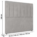 Ver imagem 3 de Cabeceira Cama Box Casal Queen Size Ivana 160cm Veludo Prata - Abmaza