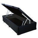 Ver imagem 2 de Cama Box Baú Solteiro Preto com Pistão a Gás 88x188