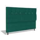 Ver imagem 1 de Cabeceira Estofada Box Casal Queen Size Encosto para Cama Audi X 1 164x126 Cm Azul Tiffany