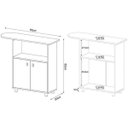 Ver imagem 3 de Balcão Tecno Mobili Tp 3050, com Tábua de Passar, Branco