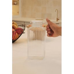 Garrafa de Vidro com Alça para Água com Tampa - 1,7L LYOR - 3