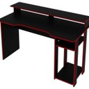 Ver imagem 1 de Escrivaninha Tecno Mobili Me 4153, Preta e Vermelha