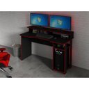 Ver imagem 4 de Escrivaninha Tecno Mobili Me 4153, Preta e Vermelha