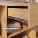Ver imagem 6 de Buffet para Sala de Jantar 3 Portas Madrid Cinza/Hannover/Fend