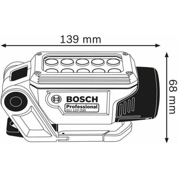 Lanterna Profissional Bosch à Bateria GLI12V-330, 12 Volts - 2