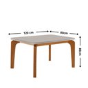 Ver imagem 4 de Mesa de Jantar Liz 120 cm Tampo MDF Vidro Canto Copo com 4 Cadeiras Carolina