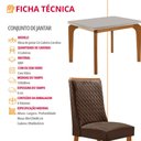 Ver imagem 7 de Mesa de Jantar Liz 120 cm Tampo MDF Vidro Canto Copo com 4 Cadeiras Carolina