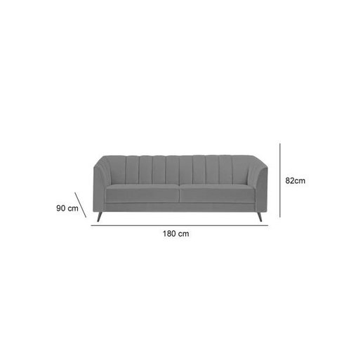 Sofá 3 Lugares Europa 180 cm Estilo Conforto e Elegância Linho - Amarena  Móveis - Poltronas, Cabeceiras, Sofás, Namoradeiras, Puffs, Aparadores