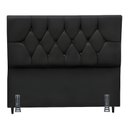 Ver imagem 1 de Cabeceira para Cama Box King 195 Cm Manuela com Frame Suede Preto