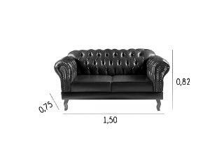 Conjunto Poltronas Dom Pedro Chesterfield Vintage Retrô ( 3 Peças ) Preto - 2