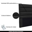 Ver imagem 3 de Cabeceira Decorativa Queen Size 1,60M Guess Veludo Preto - Gran Belo