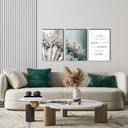 Ver imagem 2 de Kit 3 Quadros Decorativos Dente de Leão Frase Família 40x60cm